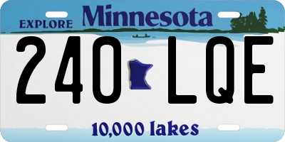 MN license plate 240LQE