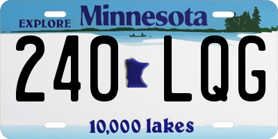 MN license plate 240LQG