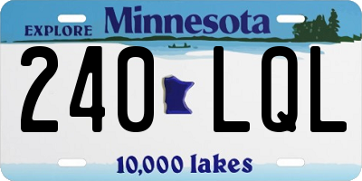 MN license plate 240LQL