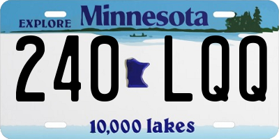 MN license plate 240LQQ