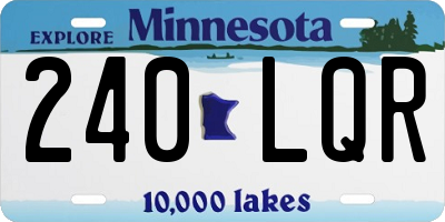 MN license plate 240LQR