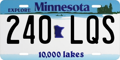 MN license plate 240LQS