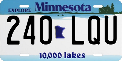 MN license plate 240LQU
