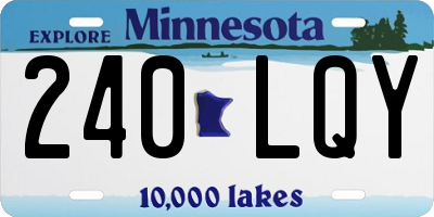MN license plate 240LQY