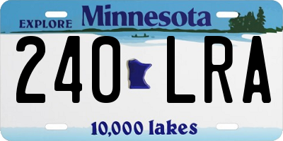 MN license plate 240LRA