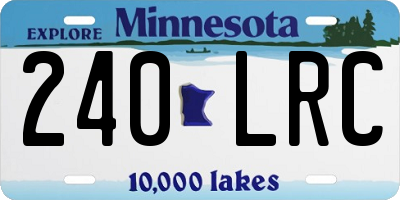 MN license plate 240LRC