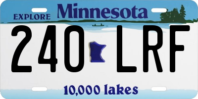 MN license plate 240LRF