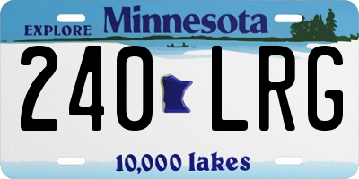 MN license plate 240LRG