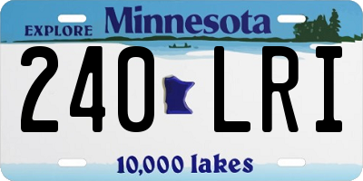 MN license plate 240LRI