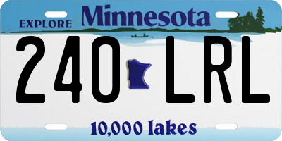 MN license plate 240LRL