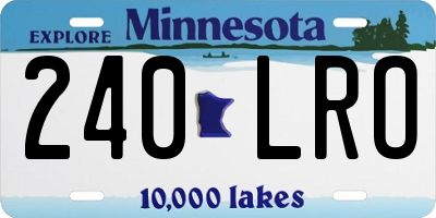 MN license plate 240LRO