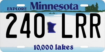 MN license plate 240LRR