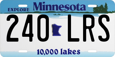 MN license plate 240LRS