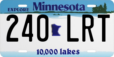 MN license plate 240LRT