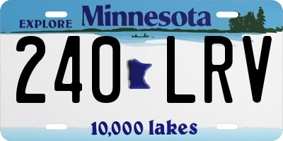 MN license plate 240LRV