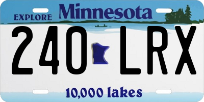 MN license plate 240LRX