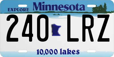 MN license plate 240LRZ