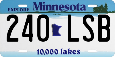 MN license plate 240LSB