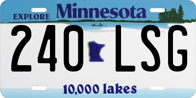 MN license plate 240LSG