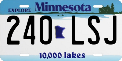 MN license plate 240LSJ