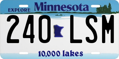MN license plate 240LSM