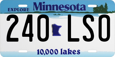 MN license plate 240LSO