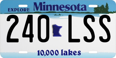 MN license plate 240LSS