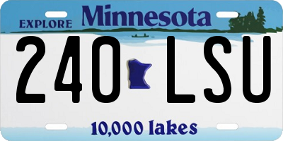 MN license plate 240LSU