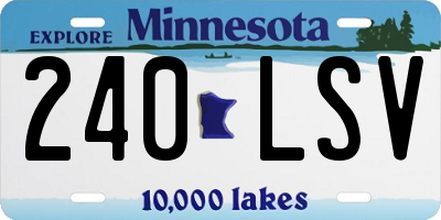 MN license plate 240LSV