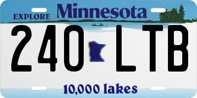 MN license plate 240LTB