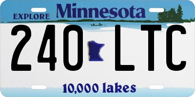 MN license plate 240LTC