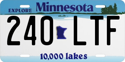 MN license plate 240LTF