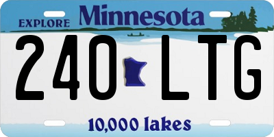 MN license plate 240LTG
