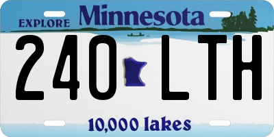 MN license plate 240LTH