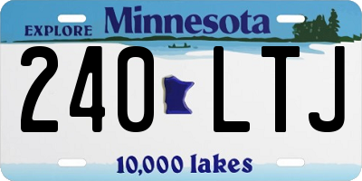 MN license plate 240LTJ
