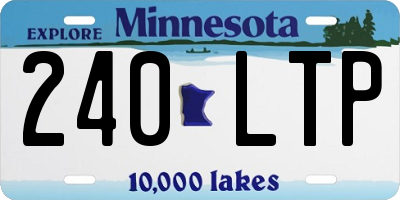MN license plate 240LTP