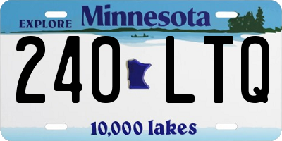 MN license plate 240LTQ