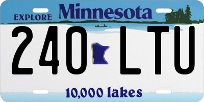 MN license plate 240LTU