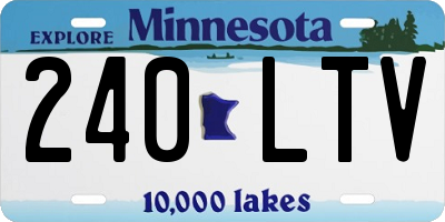 MN license plate 240LTV