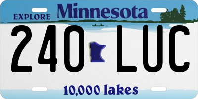 MN license plate 240LUC
