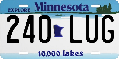 MN license plate 240LUG