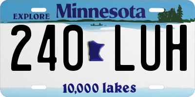 MN license plate 240LUH