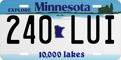 MN license plate 240LUI
