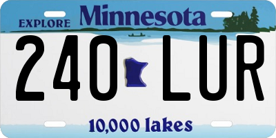 MN license plate 240LUR