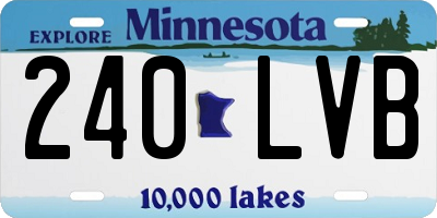 MN license plate 240LVB