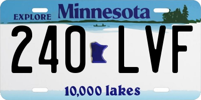 MN license plate 240LVF