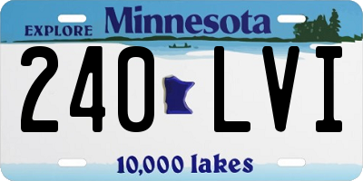 MN license plate 240LVI