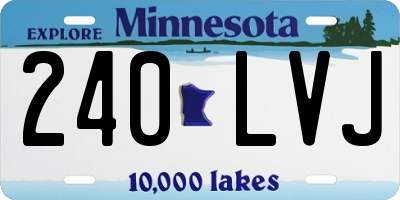 MN license plate 240LVJ