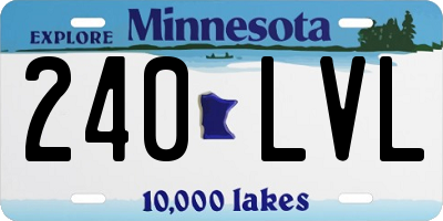 MN license plate 240LVL