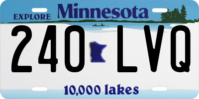 MN license plate 240LVQ